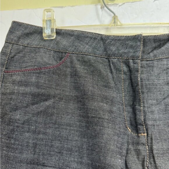 Kenneth Cole Vintage Y2K Embroidered Slit Flare Straight Leg Jean Pant Pocket 10 - Picture 7 of 16